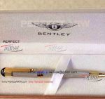 Perfect Replica Bentley Tibaldi Steel Case Gold Clip Ballpoint Pen